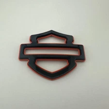1X CVO Custom Tank Emblems Black & Orange Double Layer 5 or 6 gal tank