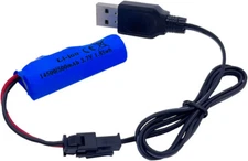 3.7V 500Mah 14500 Li-Ion Battery + USB cable for Power type toy car accessories