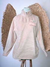 Magellan Outdoors Pink Quilted Fleece Long Sleeve Kangaroo Zip Pockets Large