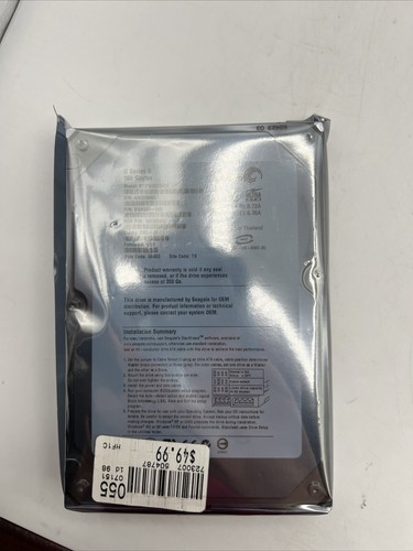 SEAGATE U SERIES 9 160GB 5.4K 2MB 3.5'' ST3160022ACE New Sealed - Picture 3 of 6