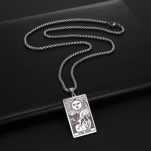 Collana amuleto ciondolo pagano arcani maggiori attesa tarocchi wicca gioielli strega - Foto 150 di 166