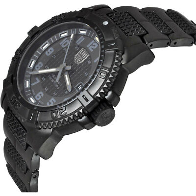 Luminox Men'sWatch Modern Mariner Quartz Black Dial Steel Bracelet