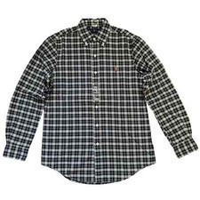 Polo Ralph Lauren Men's Classic Fit Green Plaid Long Sleeve Oxford Shirt Size S