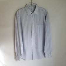 Brooks Brothers Regent Mens Blue Striped Button Front L/S Dress Shirt Size 16-36