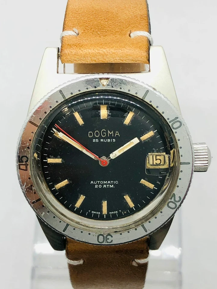 RARE DOGMA DE LUX AUTOMATIC DIVER`S Ref.511301 Cal. F 4007 200m 20 ATM. CALENDAR - Image 2 of 4