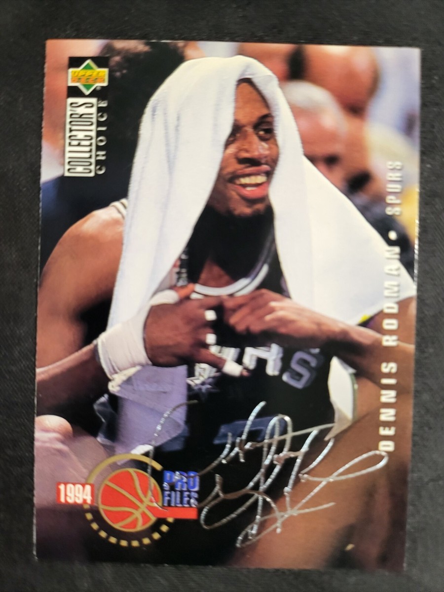1994-95 Collectors Choice Dennis Rodman SILVER SIGNATURE card #202