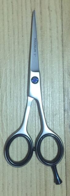 5" Pro Hair Cutting Scissors Shears MAGNUM W/ Blue Color Nut & Finger Rest