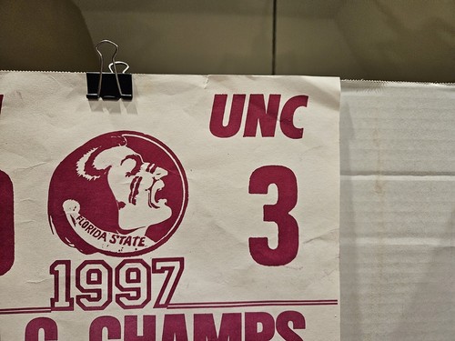 1997 FSU Seminoles 20 vs UNC Tar Heels 3 Score Sheet Poster ACC Championship - Picture 3 of 6