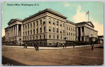 United States Patent Office In Washington DC Dirt Road Vintage ANTIQUE Postcard