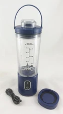 Ambiano Portable Blender On The Go, 7.4V 2000mAh 8.5oz Model SX-JR07 - Blue