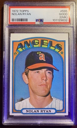 1972 Topps Nolan Ryan PSA 2 MK Slab Baseball Card HOF Goat Very Nice Eye Appeal