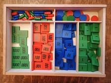 Montessori Math Material  Stamp Game  Hands on material for operations