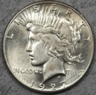 1927-P Peace Dollar Unc Details #12FCF
