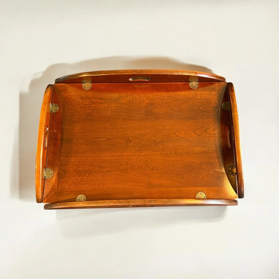 Chippendale Mahogany Butler's Coffee Table-Thomasville-Vintage-Mid Century-Brass - Image 4 of 4