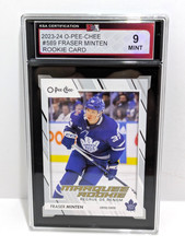 Fraser Minten - 2023-24 - O-Pee-Chee - Rookie Card - KSA Graded 9 - #589