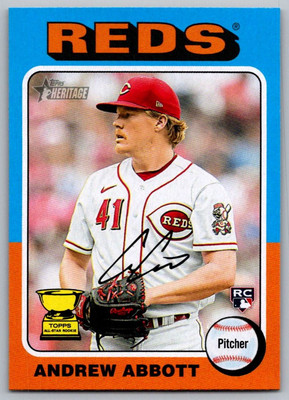 2024 Topps Heritage Andrew Abbott Rookie Cincinnati Reds #470
