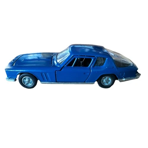 Vintage Dinky Blue 188 Jensen FF Car Black Interior Cast Hubs 1970