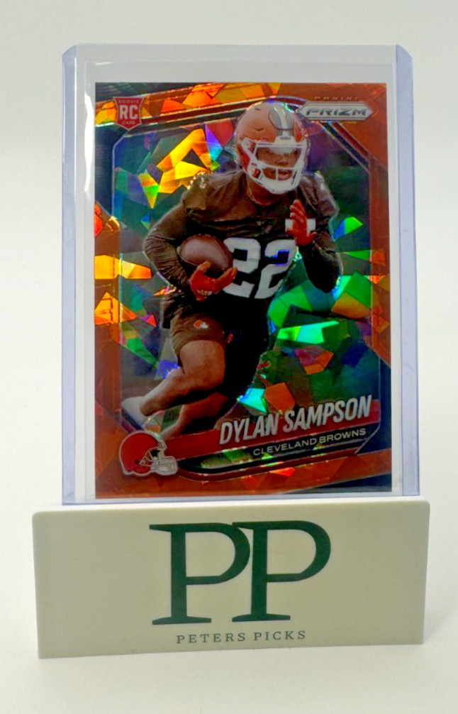 2025 Prizm DYLAN SAMPSON #365 Orange Cracked Ice Prizm Rookie RC Browns