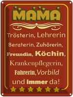 Blechschild 40X30 Cm Mama TröSterin Lehrerin Immer Da Spruch Zitat Deko Geschenk