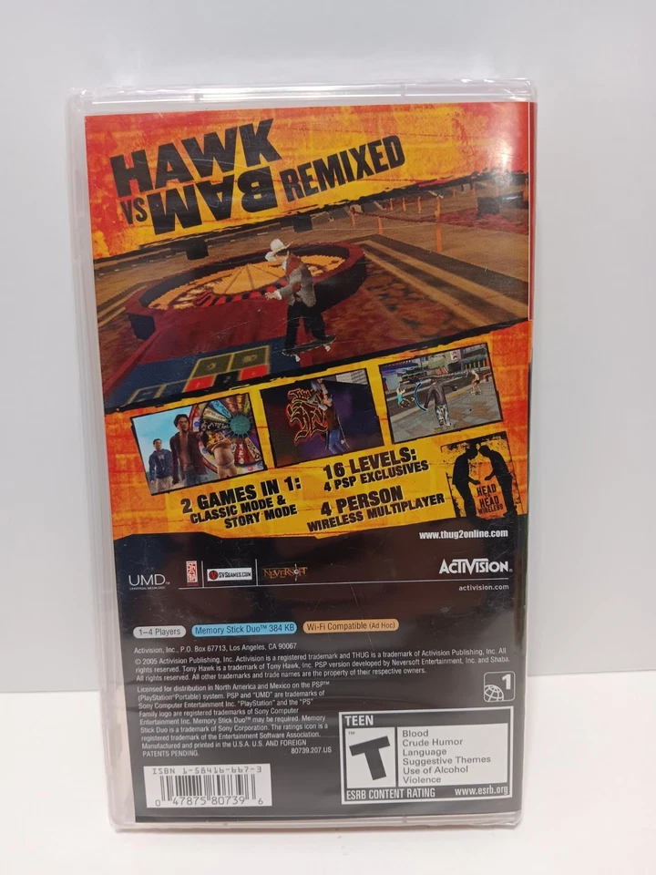 Tony Hawk's Underground 2 Remix Sony PSP Greatest Hits Edition Brand New Sealed - Image 2 of 4