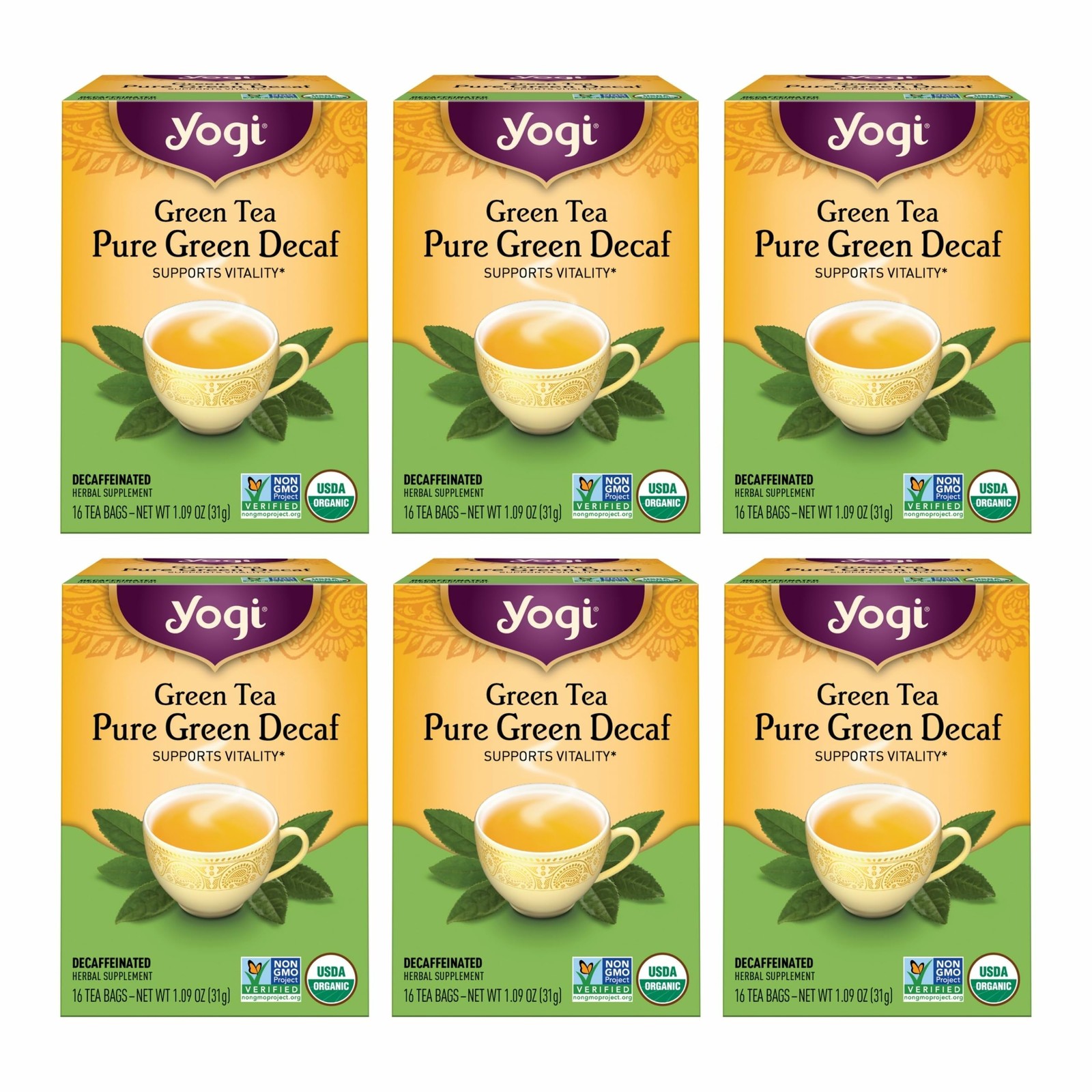 - Green Pure Decaf (6 Pack) - 96 Count (pack Of 6), Yellow