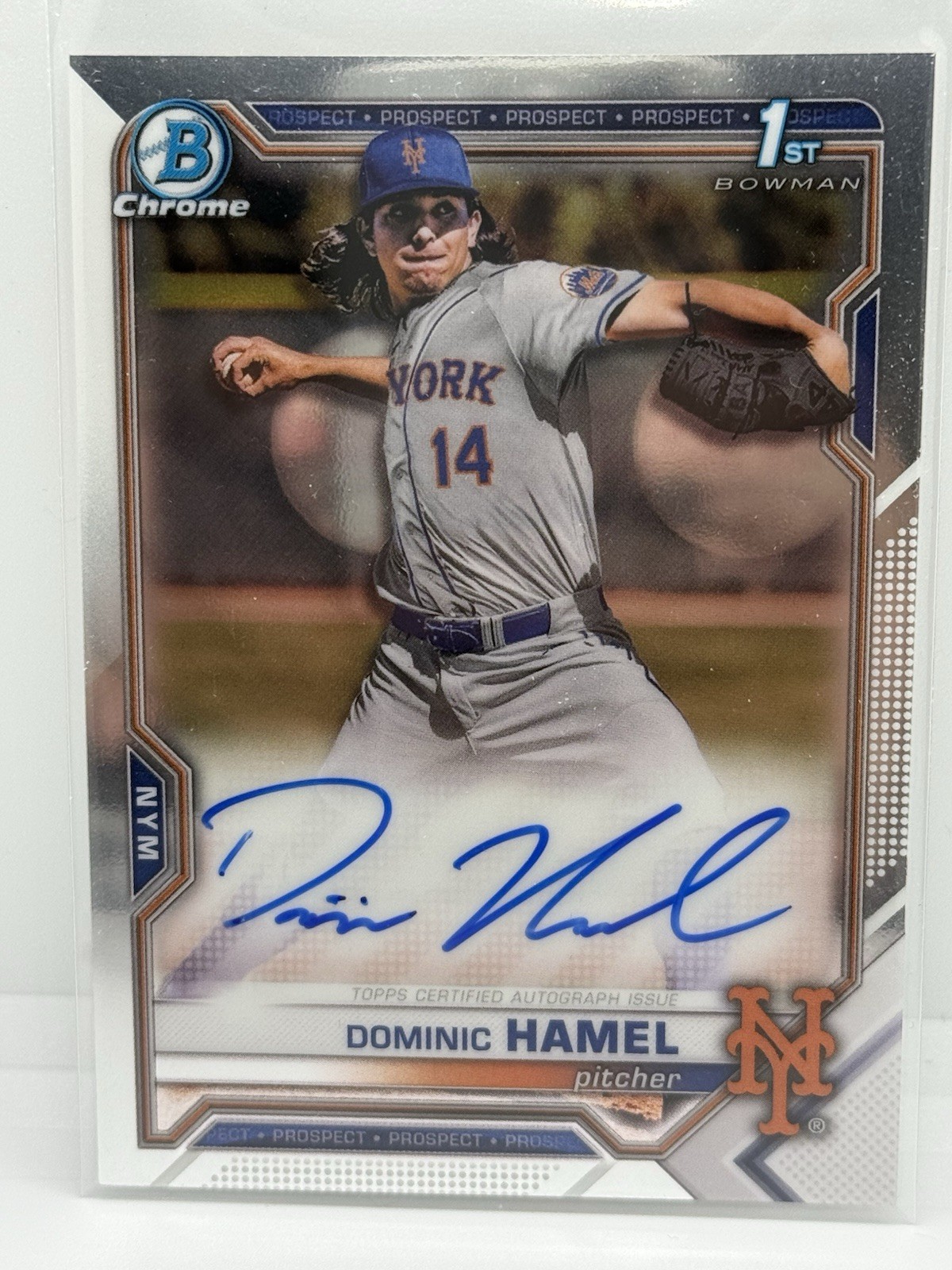2021 Bowman Draft - Chrome Draft Pick Autographs Dominic Hamel #CDA-DH (AU, RC)