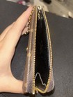 Louis Vuitton Monogram Card Wallet Zip Pouch w/ Chain, Brown/Black, Women — photo 4