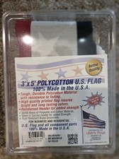 Liberty Flags USA 3'x5' Polycotton U.S. Flag Brass Grommets MADE IN USA
