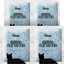 Crystal Cat Litter I Silica Gel Cat Litter,17.2 Lbs Value Pack 4.3 Lbs X 4 
