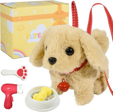 Plush Toys Walking Dog Toys That Can Walk, Bark and Wag Tail,Interactive Electro