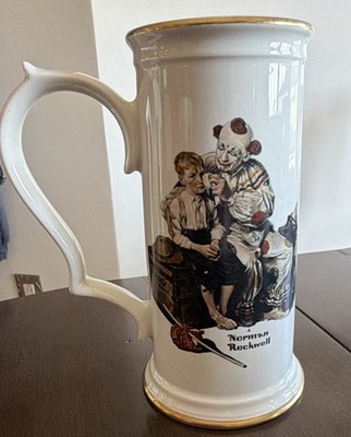 Gorham Norman Rockwell The Runaway Clown Ceramic Beer Mug Limited Ed 5000