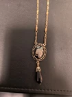 Vintage Monet Necklace Gold Tone Bolo Slide Tassel 20”