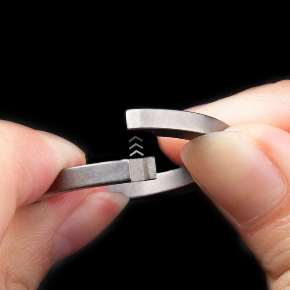 Llaveros de titanio de 3 piezas de diámetro exterior Llaveros abiertos EDC de 17 mm/22 mm/25 mm/32 mm Foto 2 de 4