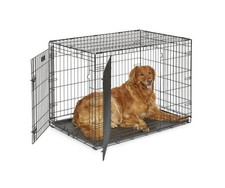 MidWest Homes for Pets 42-Inch Two-Door iCrate Folding Dog Crate with Divider...