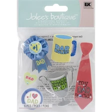 Jolees E5020501 Jolee's Boutique Dimensional Stickers-No. 1 Dad (3Pk)