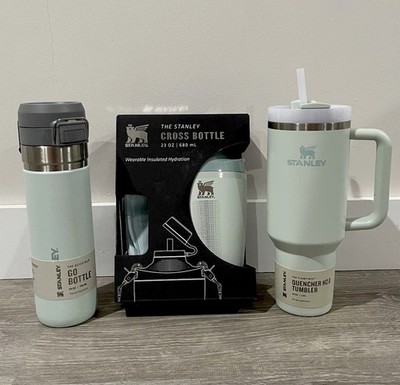 Stanley LOT BUNDLE Quencher H2.0 40oz, 24oz Go Bottle, Cross Bottle MIST