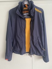 Men’s Superdry Japan Navy And Mustard Yellow Windcheater Jacket In A Size Small