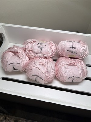 Laines Du Nord Yarn Mulberry 100% Silk 50 gr each Set of 4  #503 Made in Italy