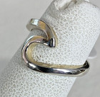 Sterling Silver 925 Wave Ring, Size 2, NOS — photo 1