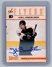 2012 Panini Classics Signatures #195 Kjell Samuelsson  AU Philadelphia Flyers