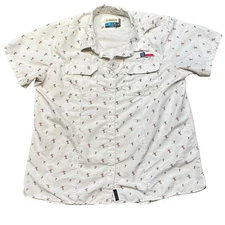 Magellan Houston Livestock Show & Rodeo Shirt 2XL Fishing Shirt White Hat Boots