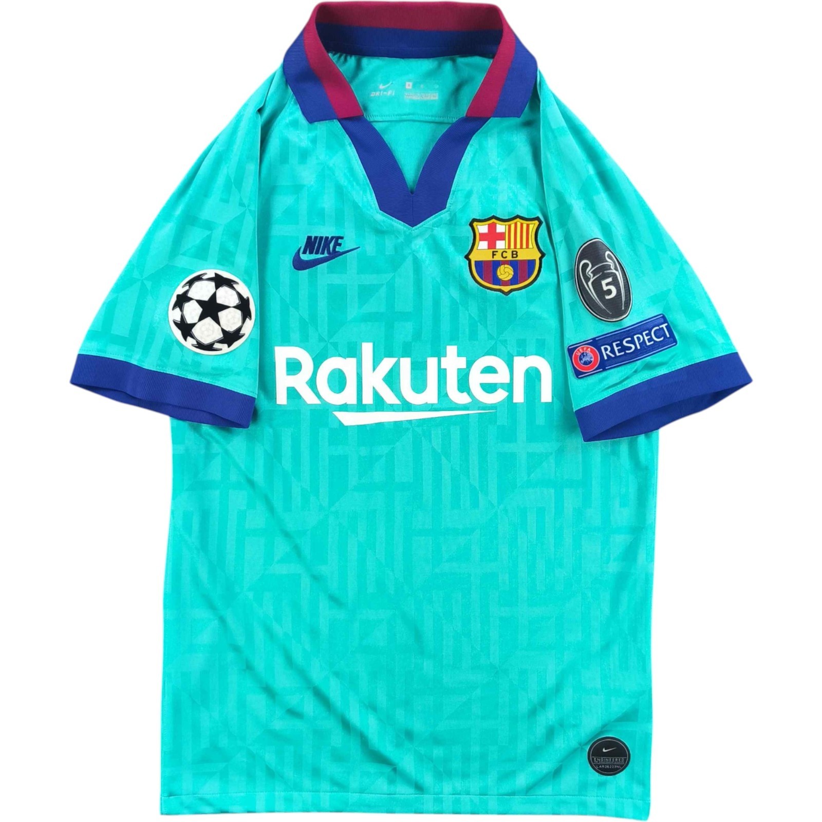 FC Barcelona 2019-20 Nike third UCL Lionel Messi football jersey shirt size S