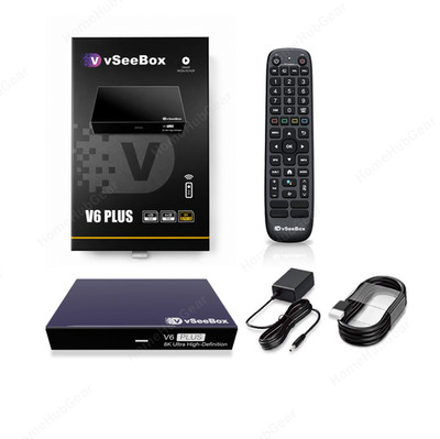 vSeeBox V6 Plus Android 14 TV Box 8K HDR w/ Split Screen Bluetooth Voice Control