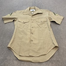 DSCP Khaki Uniform Shirt Short Sleeve Military Workwear Men's Size 15