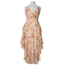 Bardot Revolve Dress Rochelle Flutter Dress In Retro Size 6 S Floral Layered NWT
