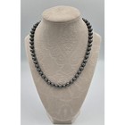 with Clasp Approximately 8.5 Inches Faux Dark Gray Pearl Necklace