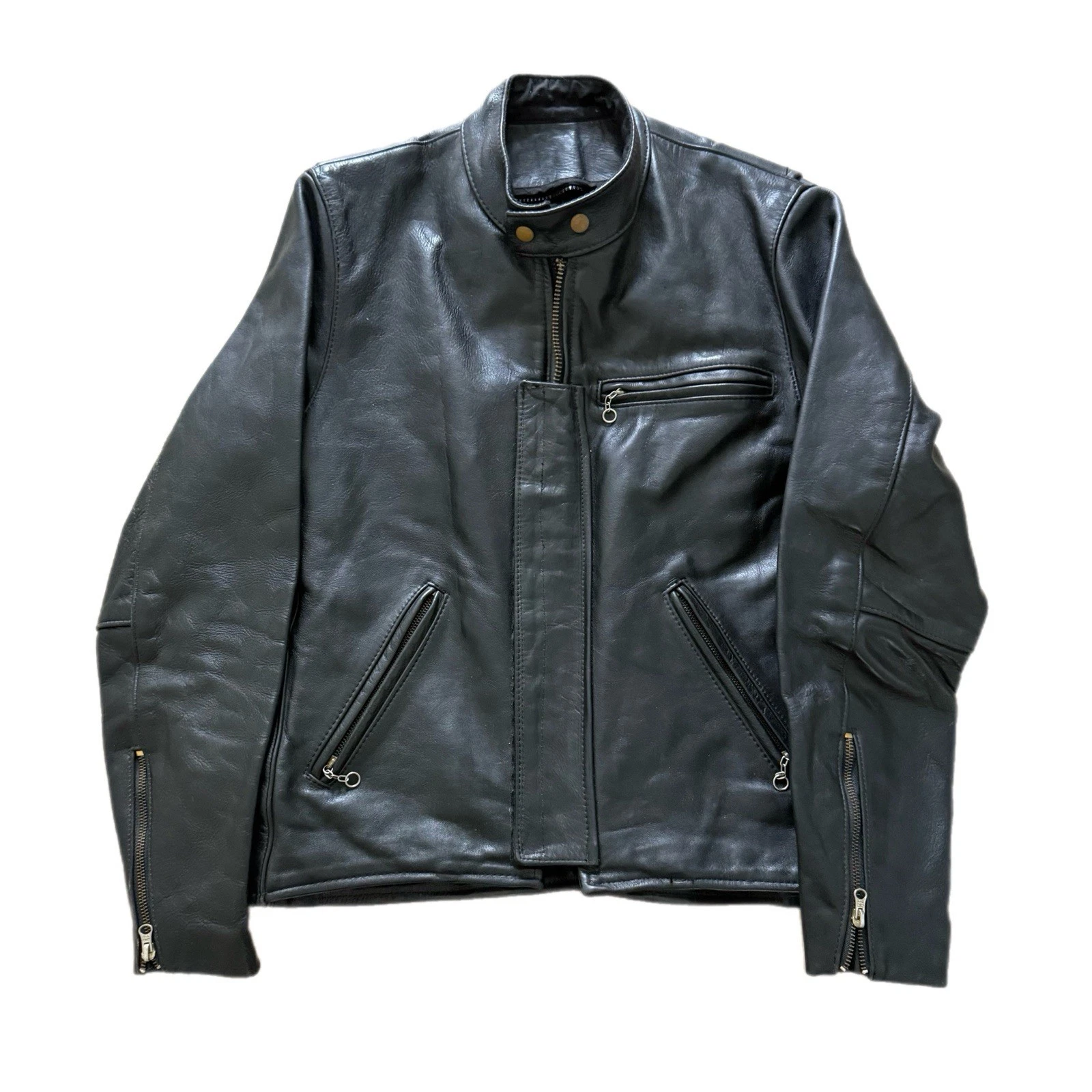 Vintage Vanson Men’s 42 Cafe Racer Style AZ Motorcycle Leather Jacket - product detail image 1