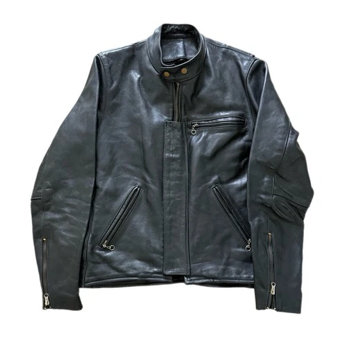 Vintage Vanson Men’s 42 Cafe Racer Style AZ Motorcycle Leather Jacket - product listing photo