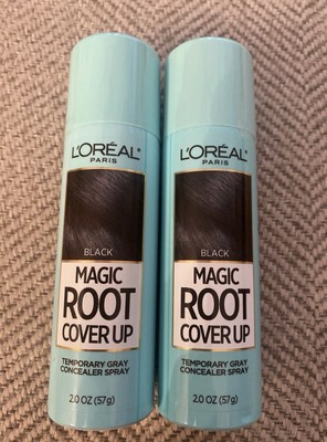 L'Oréal Paris Magic Root Cover Up Gray Concealer Spray, Black, 2 Oz (2PK)