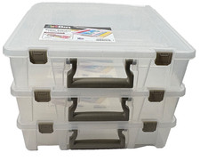 Set of 3 Single Super Satchel 1 Compartment Translcnt By ArtBin 1 15.25X14X3.5"